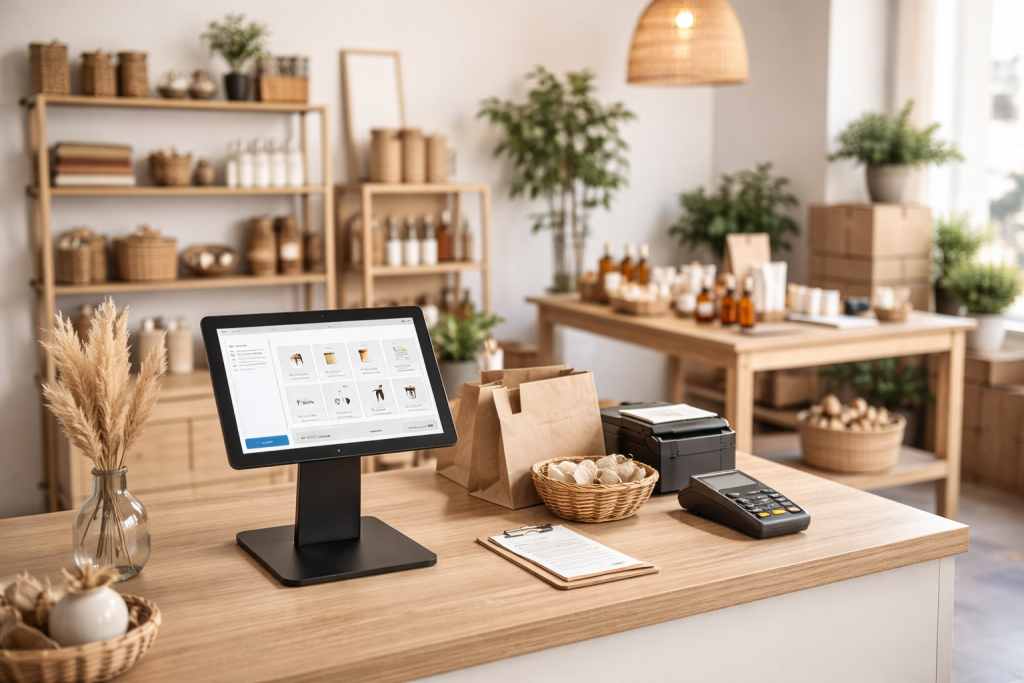 Tablet-Kassensystem im Pop-up-Store mit Bondrucker